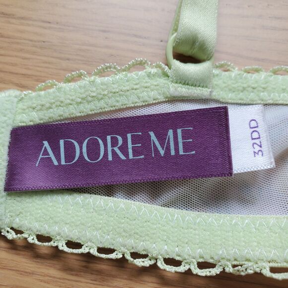 Adore Me Green Floral Semi-Sheer Bra - Picture 8 of 12